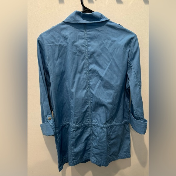 2/$20 Northern Reflections Blue Utility Jacket with Lace Accents 100% cotton M - Picture 12 of 12